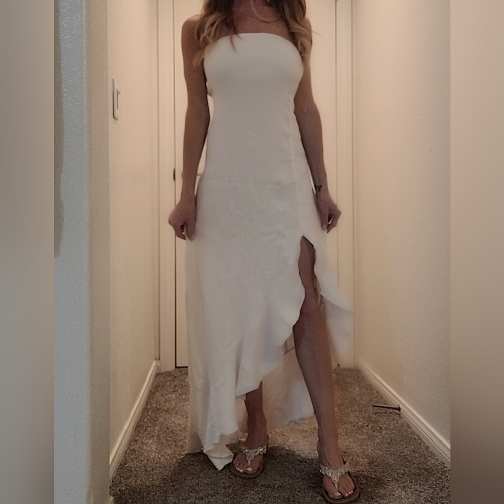 Free People Strapless Cream Dress